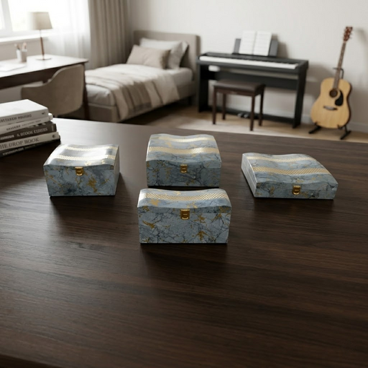Set of 4 Pieces : (S01,P001,GreyMrbl)
