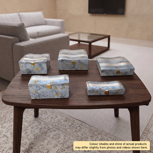 Set of 5 Pieces : (S5-1,P001,GreyMrbl)