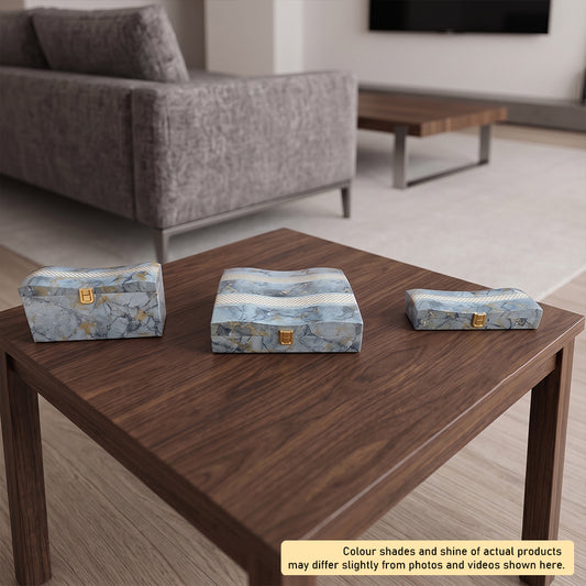 Set of 3 Pieces : (S3-3,P001,GreyMrbl)