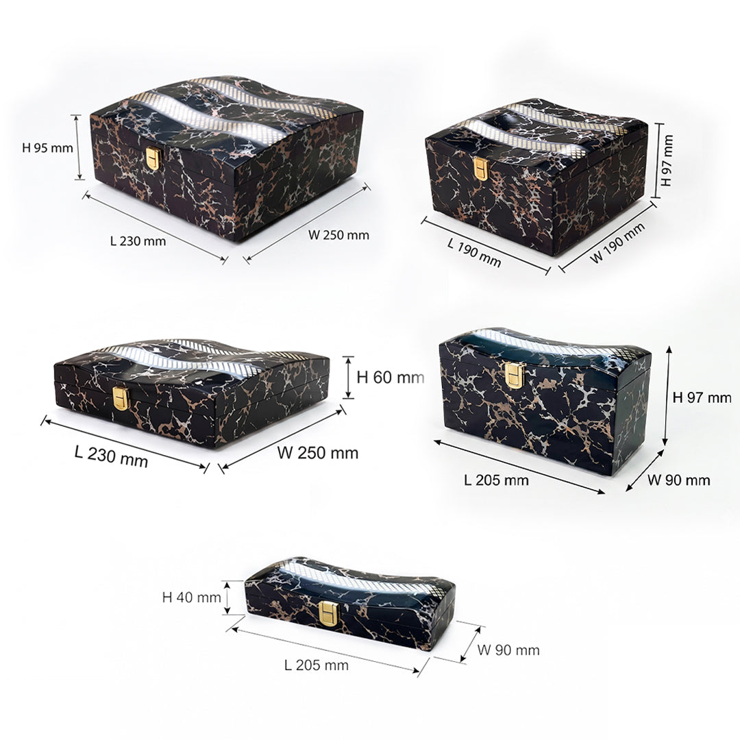 Set of 5 Pieces : (S5-1,P001,BlkMrbl)