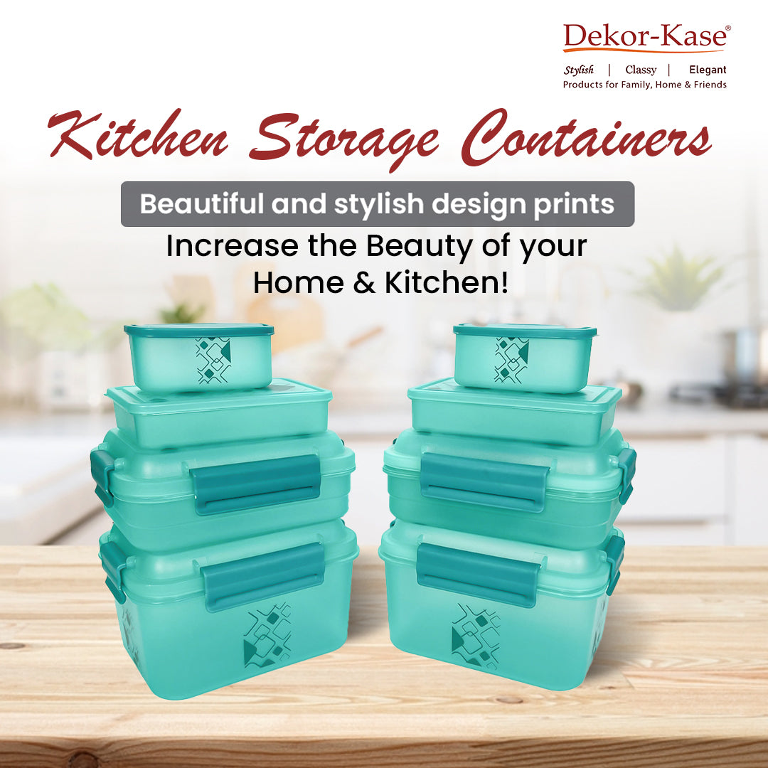 Kitchen Storage Container Set of 8 pcs (2"Clip On"SB-H90) + (2"Clip On"SB-H45) + (2"Elegant"SB-H25) + (2"Mini"SB-H44)