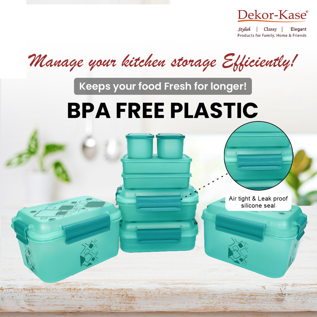 Kitchen Storage Container Set of 8 pcs (2"Clip On"SB-H90) + (2"Clip On"SB-H45) + (2"Elegant"SB-H25) + (2"Mini"SB-H44)