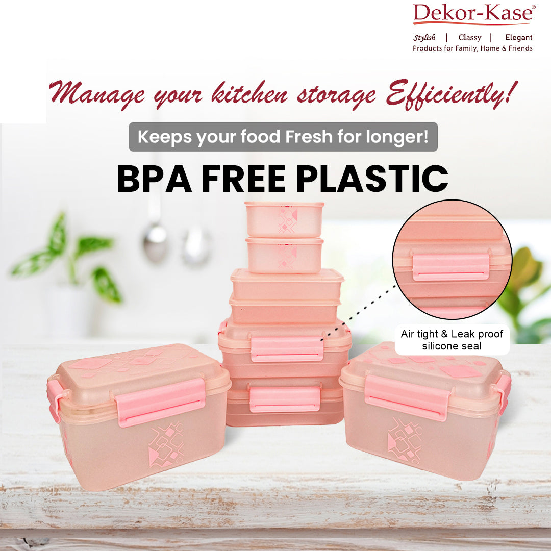 Kitchen Storage Container Set of 8 pcs (2"Clip On"SB-H90) + (2"Clip On"SB-H45) + (2"Elegant"SB-H25) + (2"Mini"SB-H44)