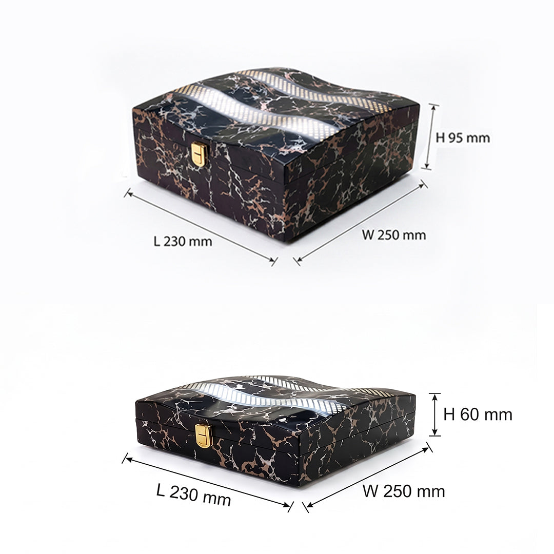 Set of 2 Pieces : (S1-1,P001,BlkMrbl)