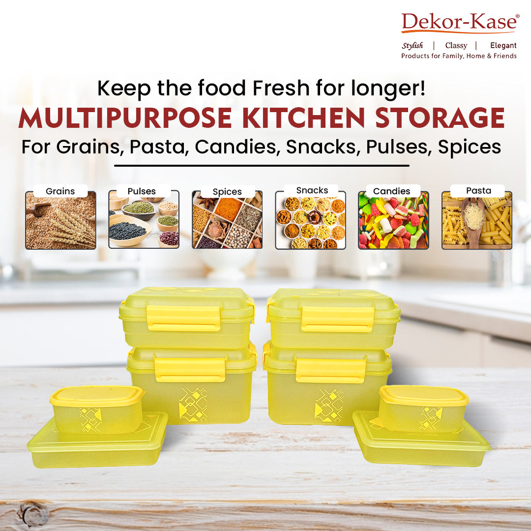 Kitchen Storage Container Set of 8 pcs (2"Clip On"SB-H90) + (2"Clip On"SB-H45) + (2"Elegant"SB-H25) + (2"Mini"SB-H44)