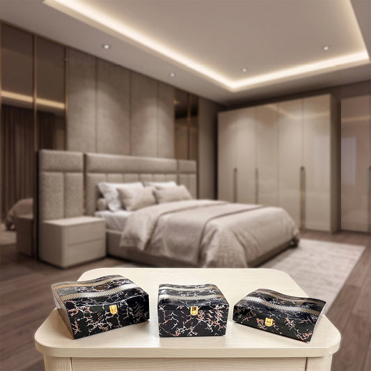 Set of 3 Pieces : (S01,P001,BlkMrbl)