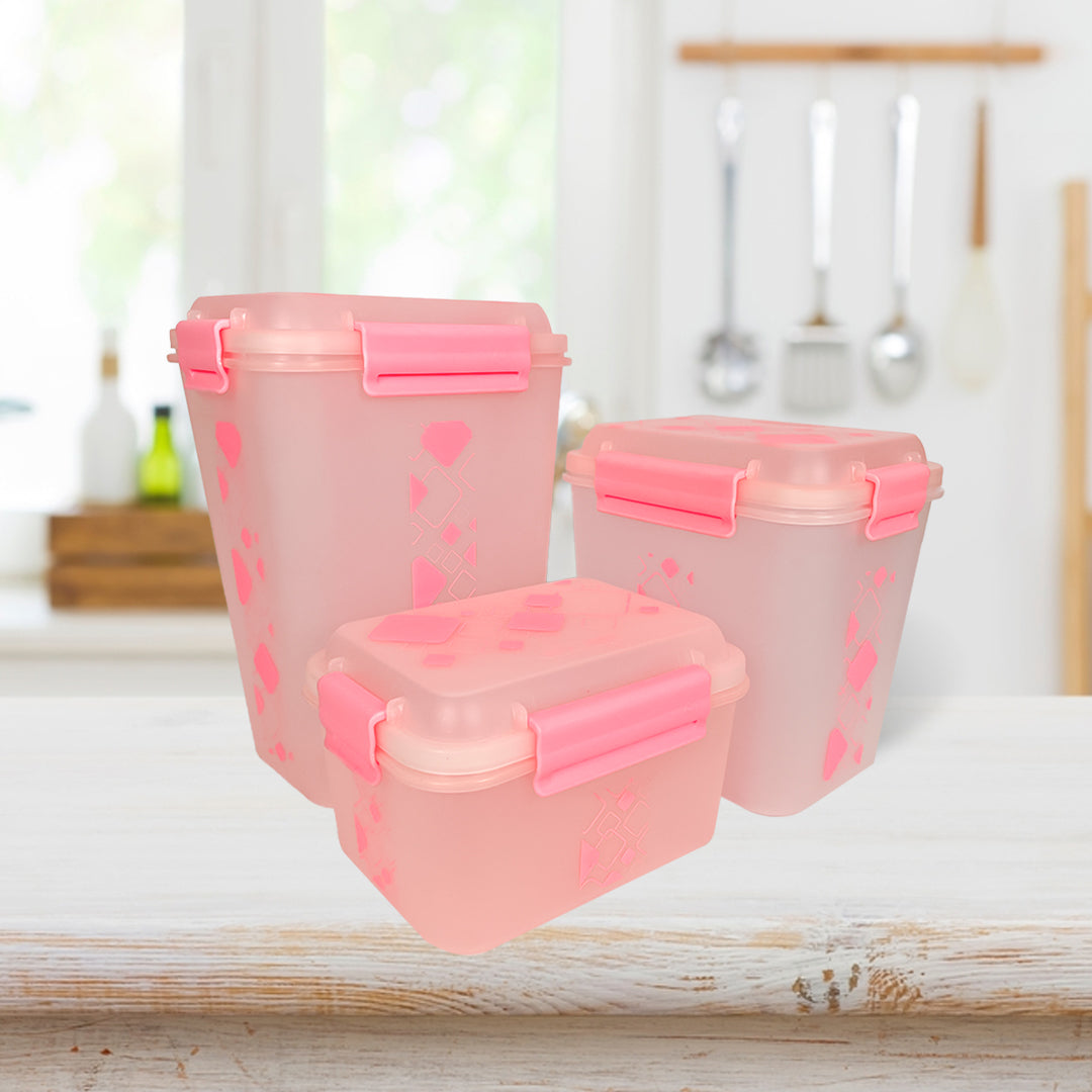 Airtight Kitchen Storage Container Set – 3 pcs (4700 ml, 3400 ml, 1900 ml) | BPA-Free | Food Grade | Dry Food & Grain Organizer