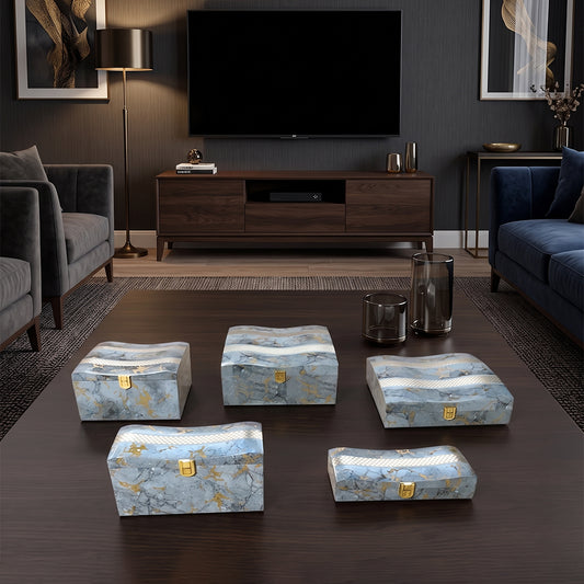 Set of 5 Pieces : (S01,P001,GreyMrbl)