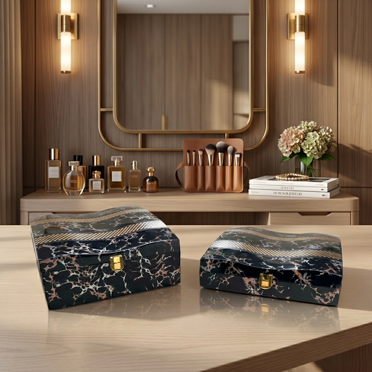 Set of 2 Pieces : (S01,P001,BlkMrbl)
