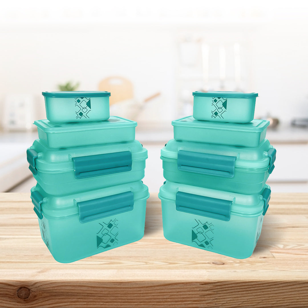 Kitchen Storage Container Set of 8 pcs (2"Clip On"SB-H90) + (2"Clip On"SB-H45) + (2"Elegant"SB-H25) + (2"Mini"SB-H44)