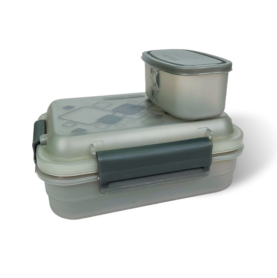 Plastic Lunch Box-Blue (Set of 2 pcs : 1 "Clip On"SB-H45 + 1 "Mini"SB-H44 )