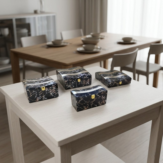 Set of 4 Pieces : (S01,P001,BlkMrbl)