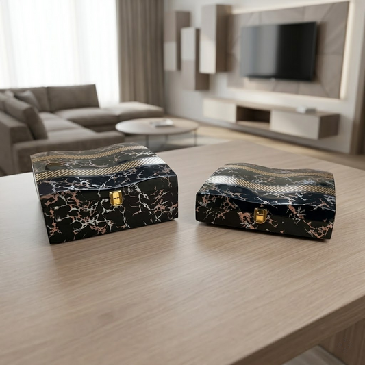 Set of 2 Pieces : (S1-1,P001,BlkMrbl)