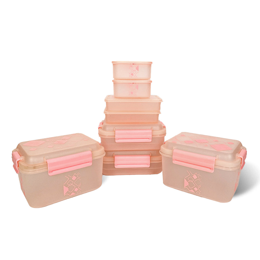 Kitchen Storage Container Set of 8 pcs (2"Clip On"SB-H90) + (2"Clip On"SB-H45) + (2"Elegant"SB-H25) + (2"Mini"SB-H44)
