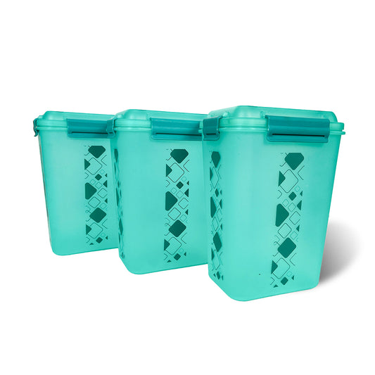 Buy 2 Get 1 Free – 4700 ml Kitchen Storage Container Set | Airtight | Dekor-Kase | BPA Free, Semi Transparent with Clip Lock Lid – Ideal for Rice, Atta, Pulses & More