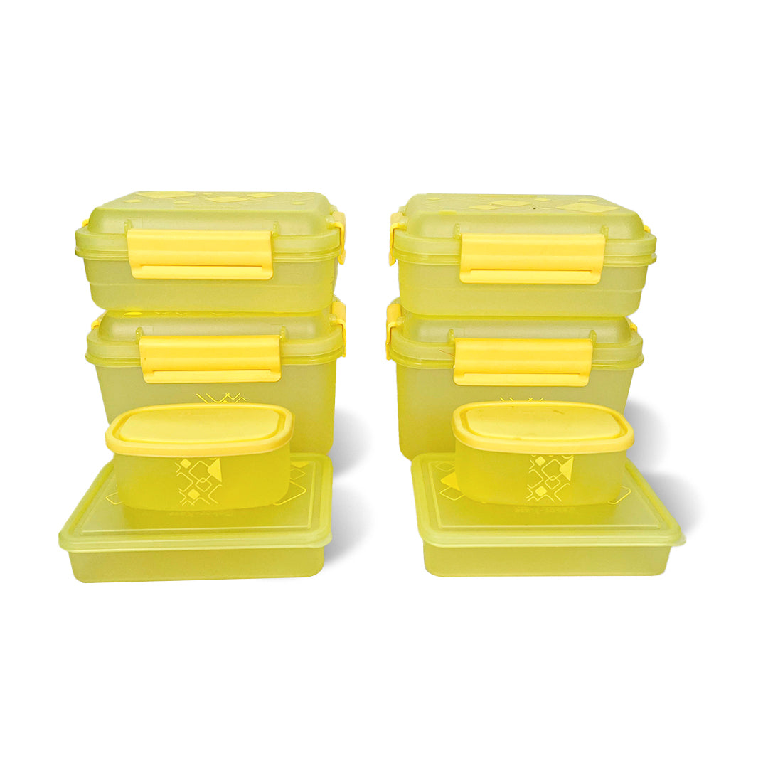 Kitchen Storage Container Set of 8 pcs (2"Clip On"SB-H90) + (2"Clip On"SB-H45) + (2"Elegant"SB-H25) + (2"Mini"SB-H44)