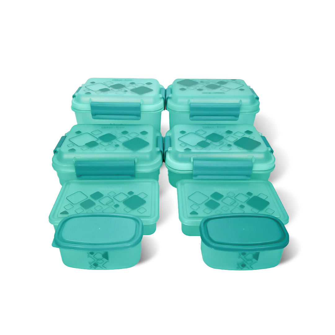 Kitchen Storage Container Set of 8 pcs (2"Clip On"SB-H90) + (2"Clip On"SB-H45) + (2"Elegant"SB-H25) + (2"Mini"SB-H44)