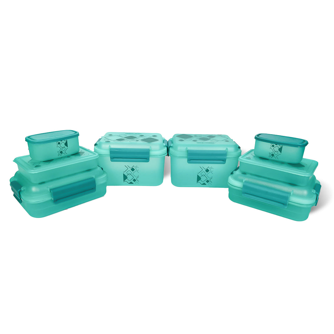 Kitchen Storage Container Set of 8 pcs (2"Clip On"SB-H90) + (2"Clip On"SB-H45) + (2"Elegant"SB-H25) + (2"Mini"SB-H44)