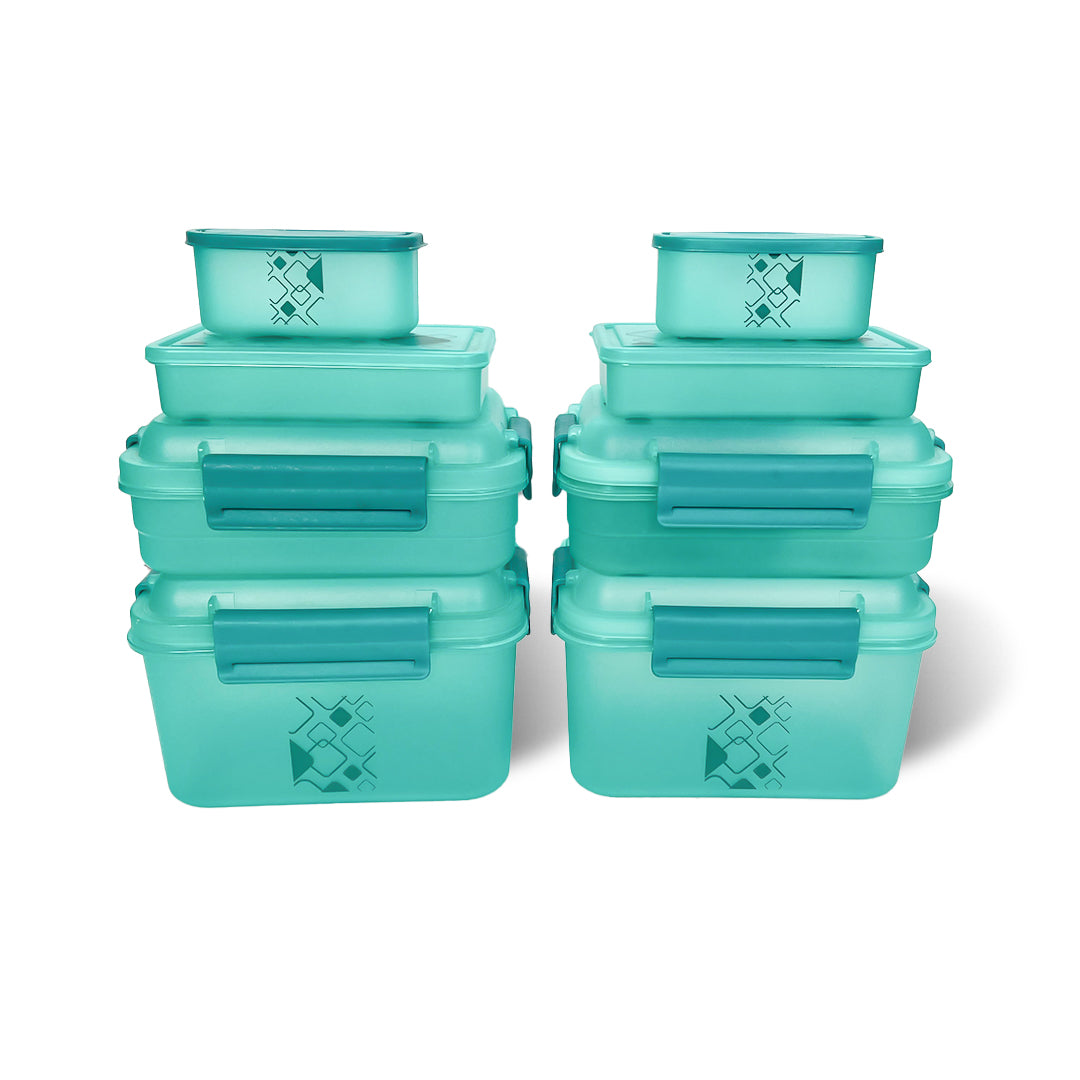 Kitchen Storage Container Set of 8 pcs (2"Clip On"SB-H90) + (2"Clip On"SB-H45) + (2"Elegant"SB-H25) + (2"Mini"SB-H44)