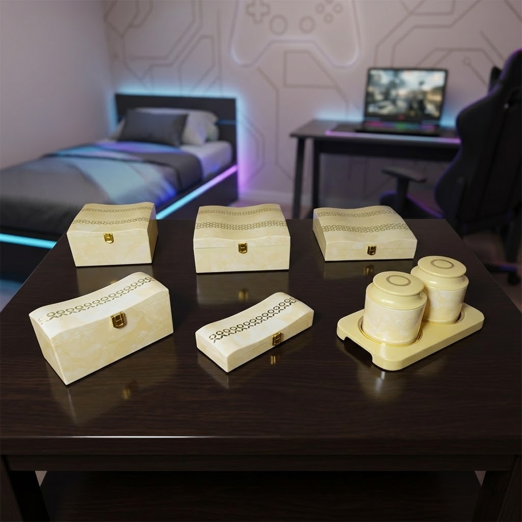 Set of 6 Pieces : (S01,P001,IvryMrbl)