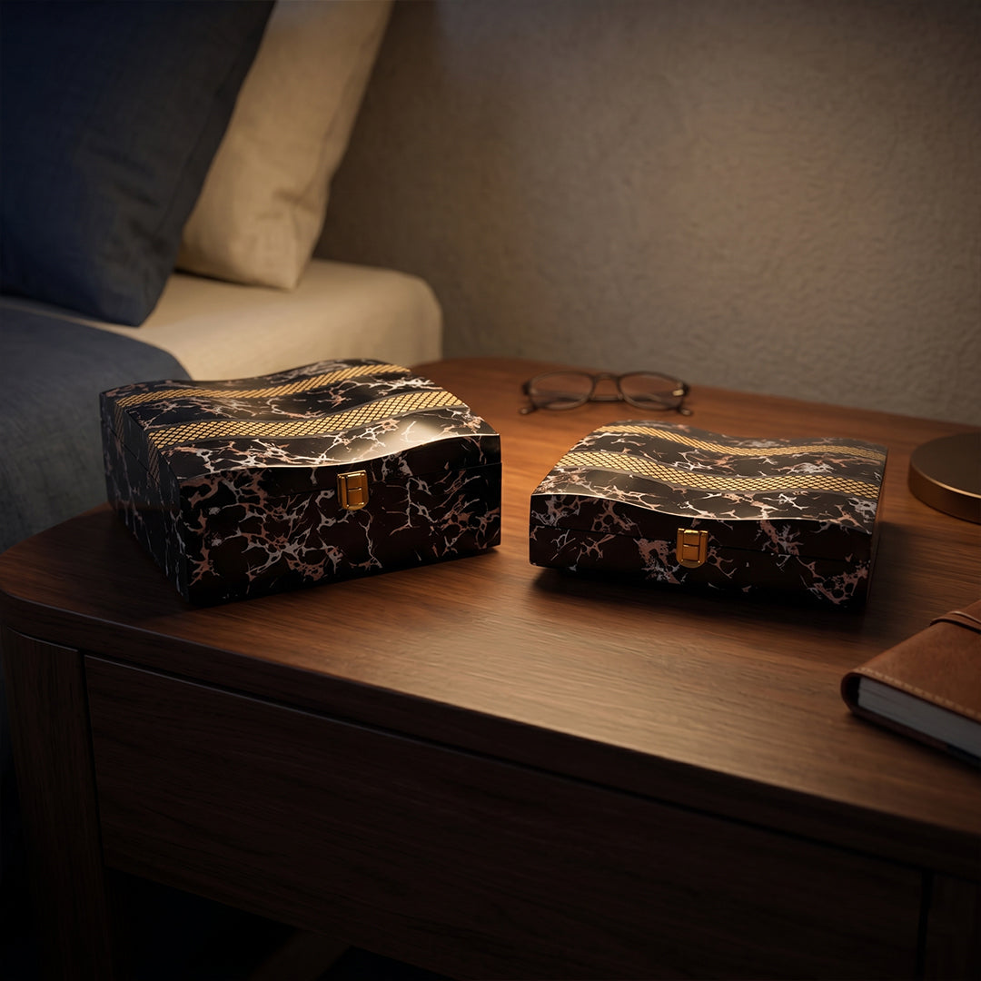 Set of 2 Pieces : (S01,P001,BlkMrbl)