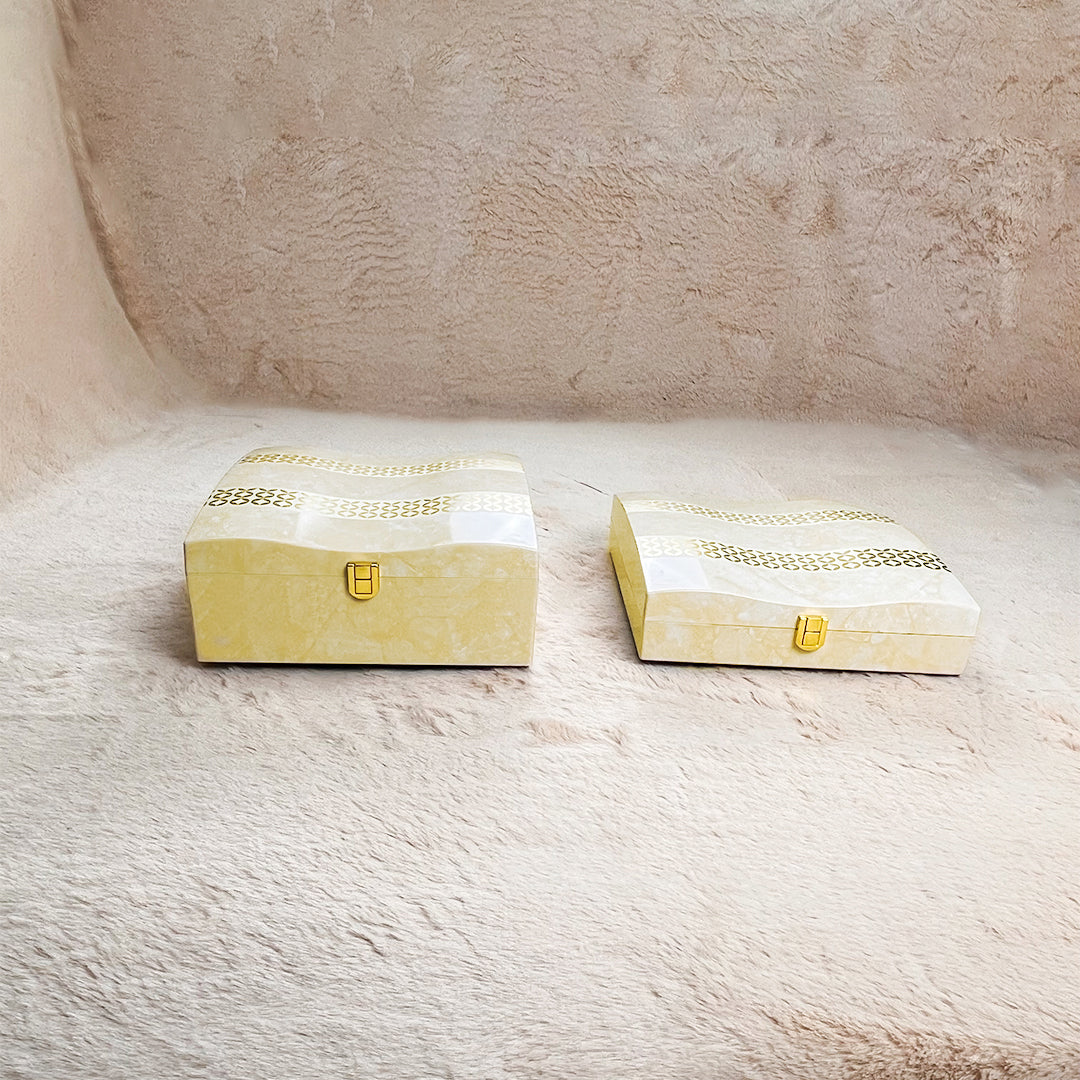 Set of 2 Pieces :  (DN2-001-IvryMrbl)