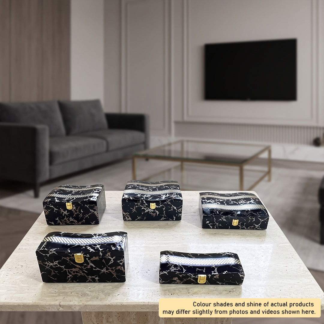 Set of 5 Pieces : (S5-1,P001,BlkMrbl)