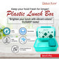Plastic Lunch Box-Blue (Set of 2 pcs : 1 "Clip On"SB-H45 + 1 "Mini"SB-H44 )