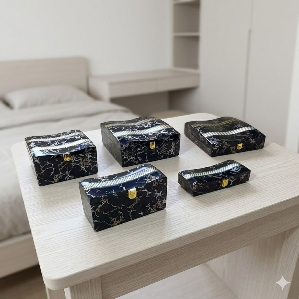 Set of 5 Pieces : (S01,P001,BlkMrbl)