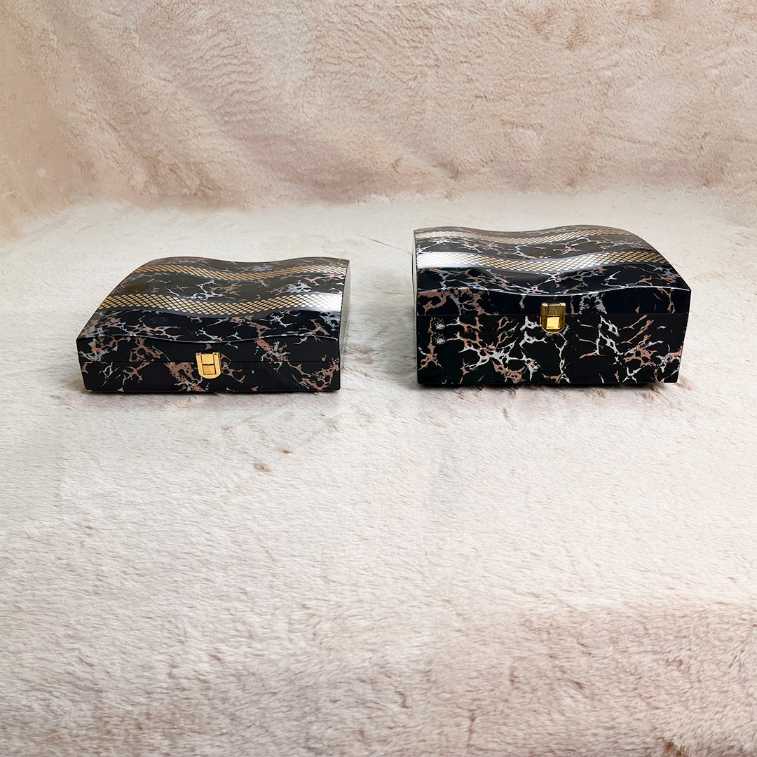 Set of 2 Pieces : (DN2-001-BlkMrbl)