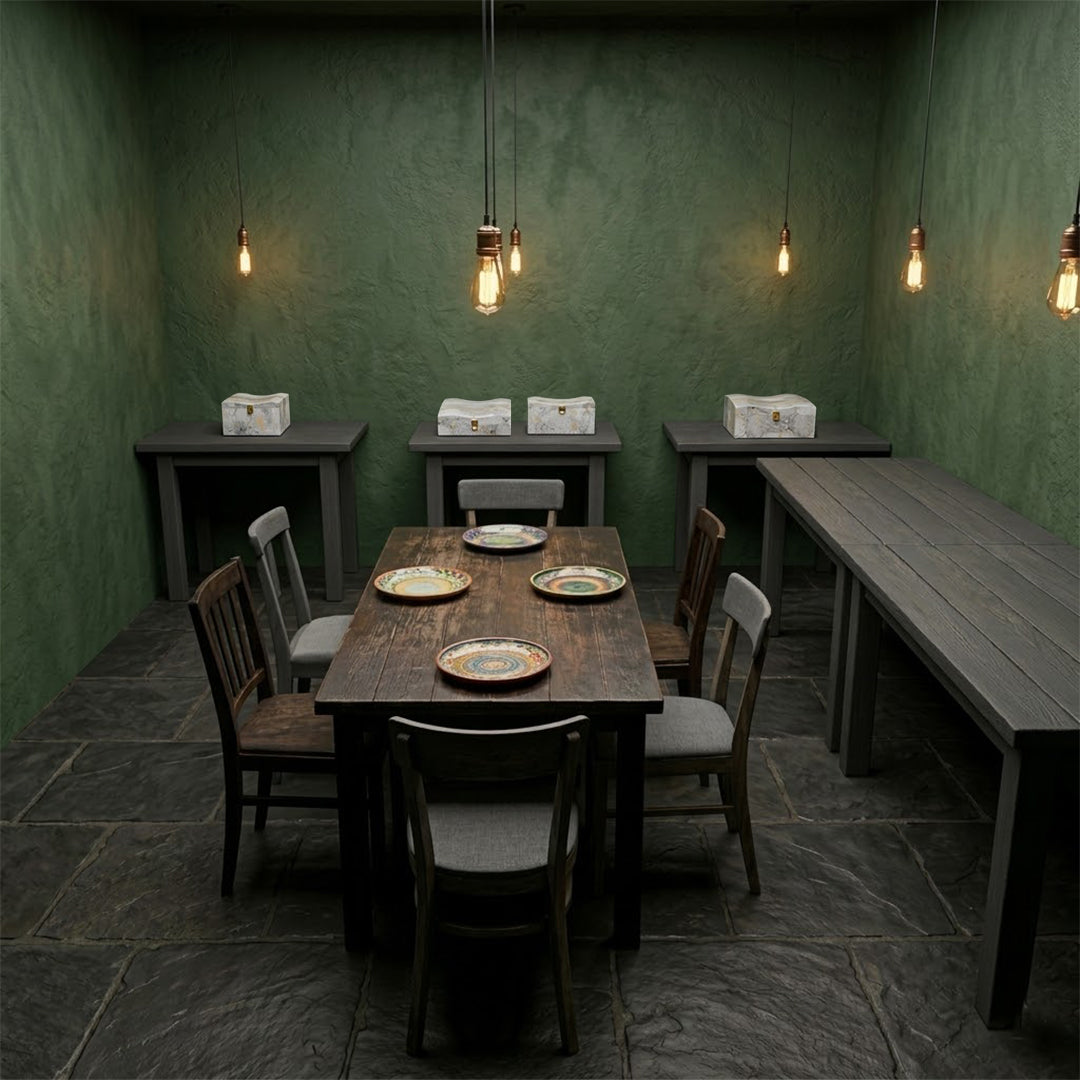 Set of 4 Pieces : (S01,P001,GreyMrbl)