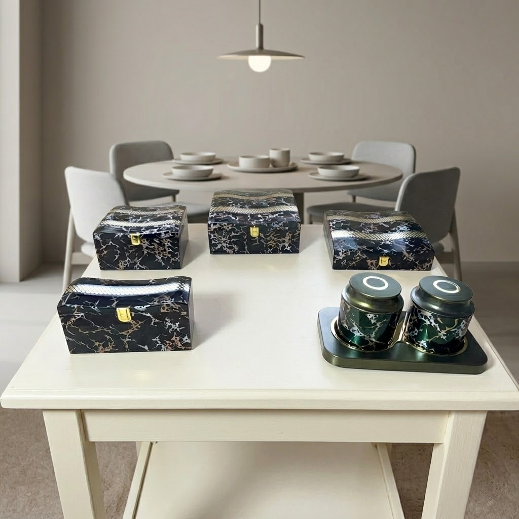 Set of 5 Pieces  : (S01,P001,BlkMrbl)