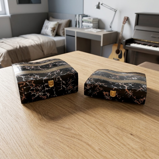 Set of 2 Pieces : (S01,P001,BlkMrbl)
