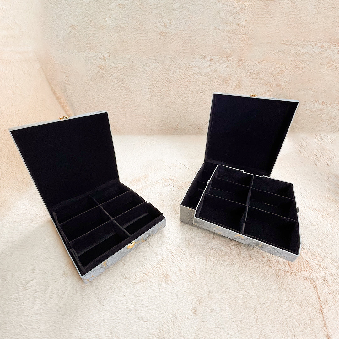Set of 2 Pieces :(DN2-001-GreyMrbl)