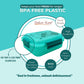 Plastic Lunch Box-Blue (Set of 2 pcs : 1 "Clip On"SB-H45 + 1 "Mini"SB-H44 )