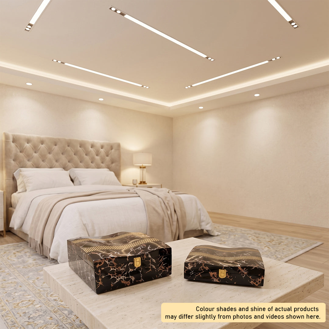 Set of 2 Pieces : (S2-1,P001,BlkMrbl)