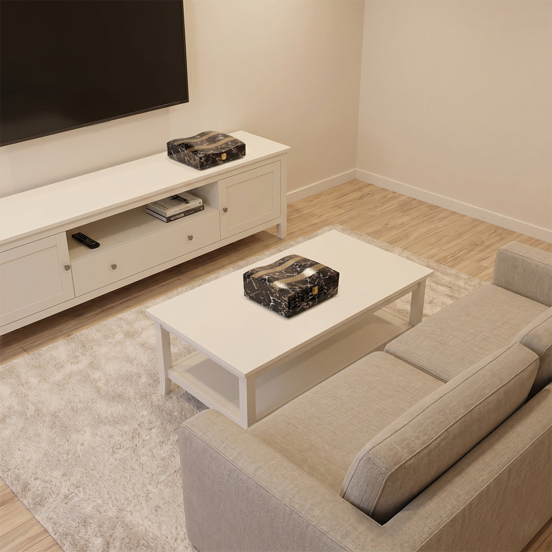 Set of 2 Pieces : (S01,P001,BlkMrbl)