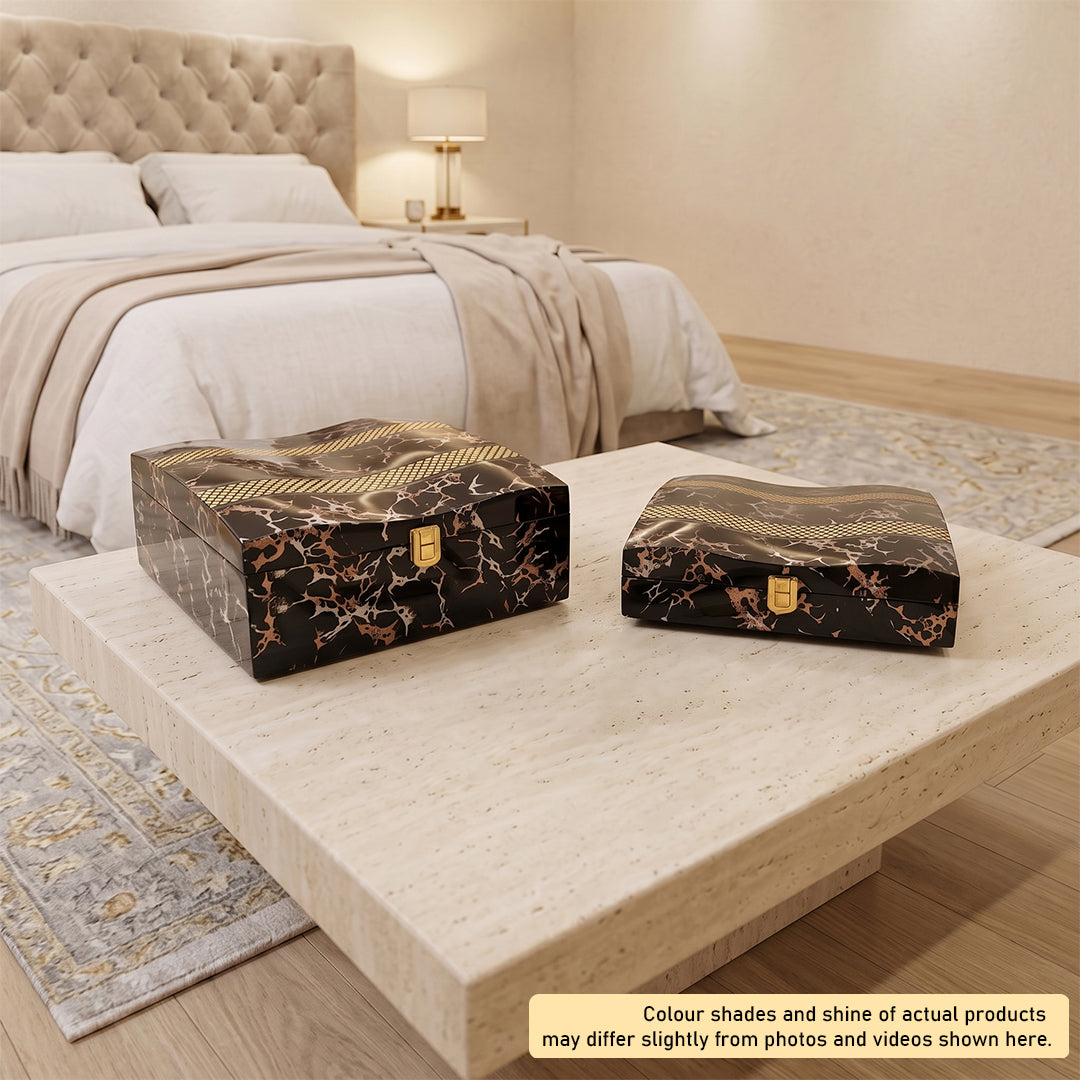 Set of 2 Pieces : (S2-1,P001,BlkMrbl)