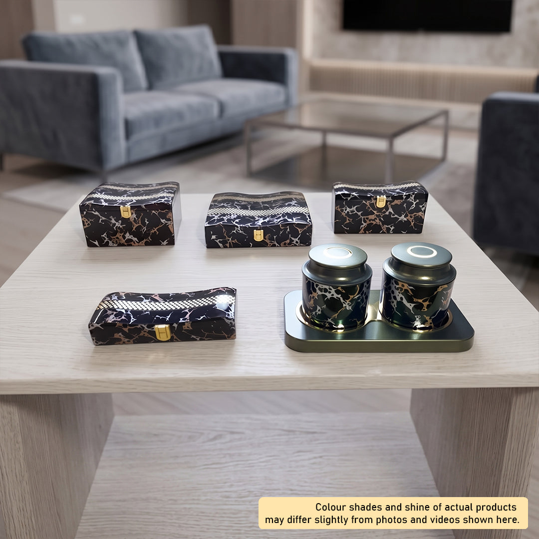 Set of 5 Pieces : (S5-3,P001,BlkMrbl)