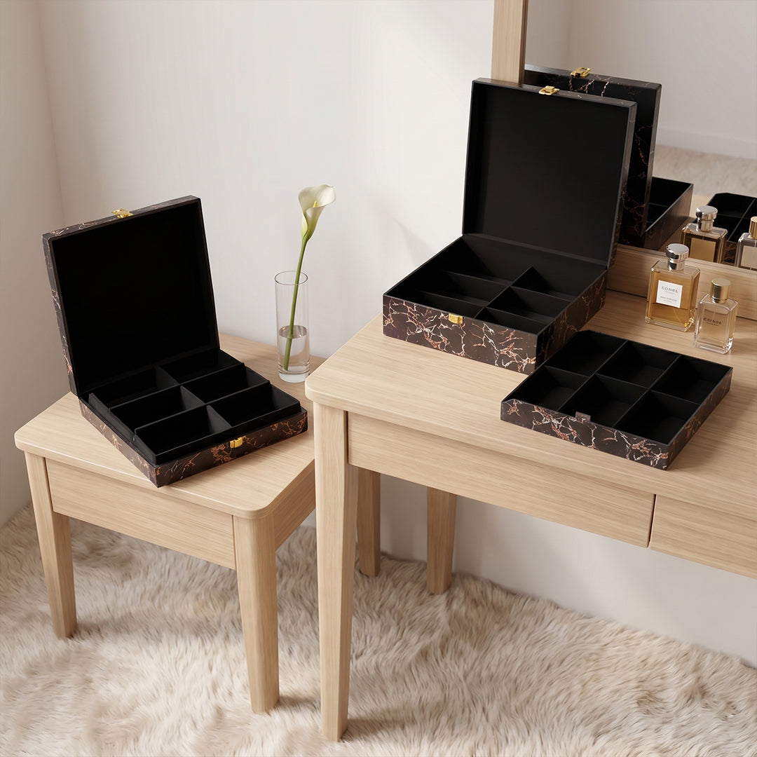 Set of 2 Pieces : (DR2-001-BlkMrbl)