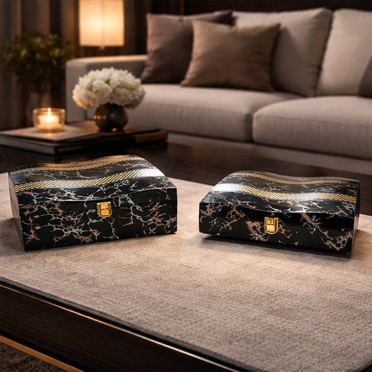 Set of 2 Pieces : (S01,P001,BlkMrbl)