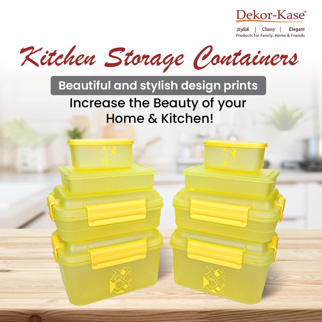 Kitchen Storage Container Set of 8 pcs (2"Clip On"SB-H90) + (2"Clip On"SB-H45) + (2"Elegant"SB-H25) + (2"Mini"SB-H44)