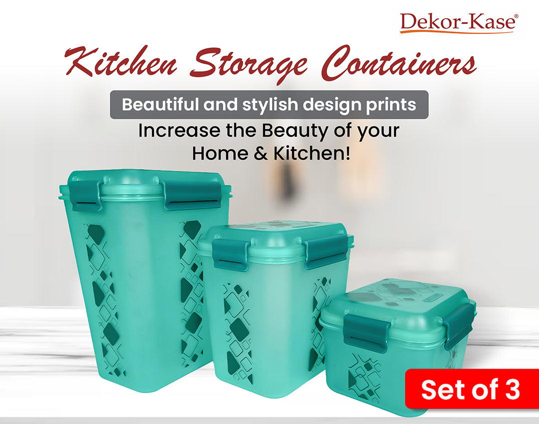 Airtight Kitchen Storage Container Set – 3 pcs (4700 ml, 3400 ml, 1900 ml)
