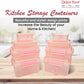Kitchen Storage Container Set of 8 pcs (2"Clip On"SB-H90) + (2"Clip On"SB-H45) + (2"Elegant"SB-H25) + (2"Mini"SB-H44)