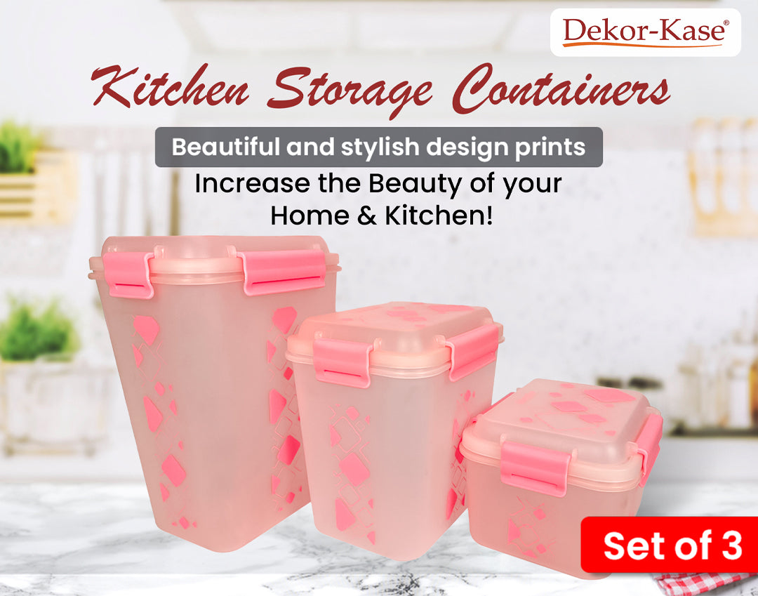 Airtight Kitchen Storage Container Set – 3 pcs (4700 ml, 3400 ml, 1900 ml)