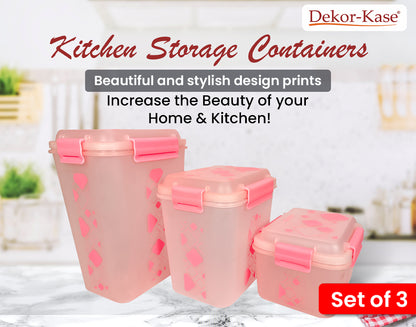 Airtight Kitchen Storage Container Set – 3 pcs (4700 ml, 3400 ml, 1900 ml)