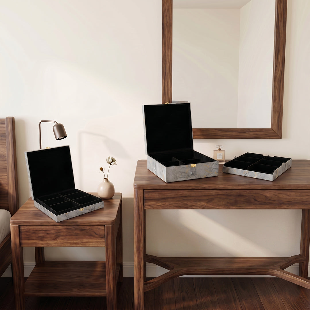 Set of 2 Pieces :(DR2-001-GreyMrbl)