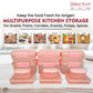 Multipurpose Food Storage Container for Dry Fruits, Pulses, Rice, Grain, Wheat |Semi-Transparent & Airtight | BPA-Free | Kitchen Organizer | Set of 12 – 3x1900 ml, 3x900 ml, 3x350 ml, 3x190 ml | Rectangular Shape
