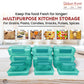 Multipurpose Food Storage Container for Dry Fruits, Pulses, Rice, Grain, Wheat |Semi-Transparent & Airtight | BPA-Free | Kitchen Organizer | Set of 12 – 3x1900 ml, 3x900 ml, 3x350 ml, 3x190 ml | Rectangular Shape