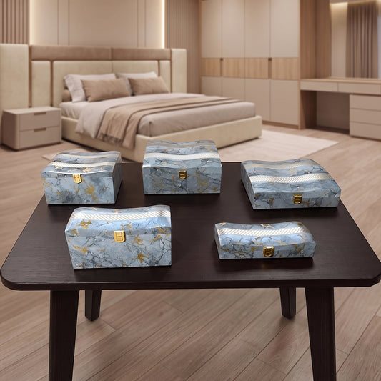 Set of 5 Pieces : (S01,P001,GreyMrbl)